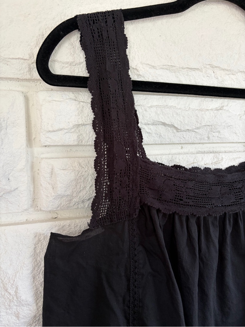 J.CREW Lace-trim Mini Beach Dress Black Size Medium - Picture 10 of 16